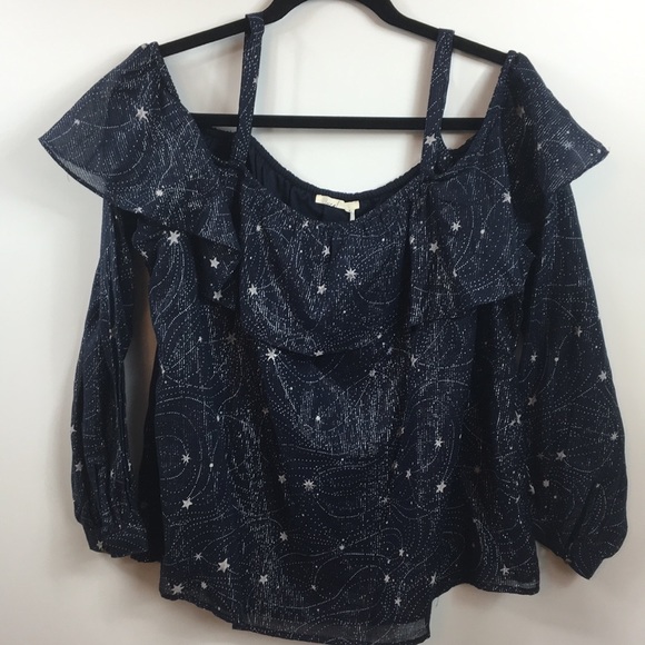 πAnthro>Floreat cold shoulder boho top NWT - Picture 7 of 9